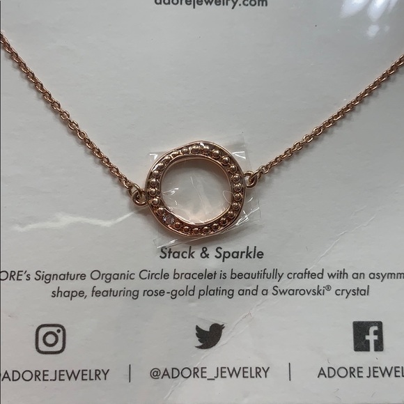 NEW Adore rose gold Swarovski circle bracelet - Picture 3 of 4